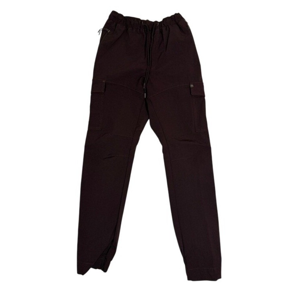Fried Denim Womens‎ Cargo Jogger Pants Burgundy Wine Elastic Waist Small